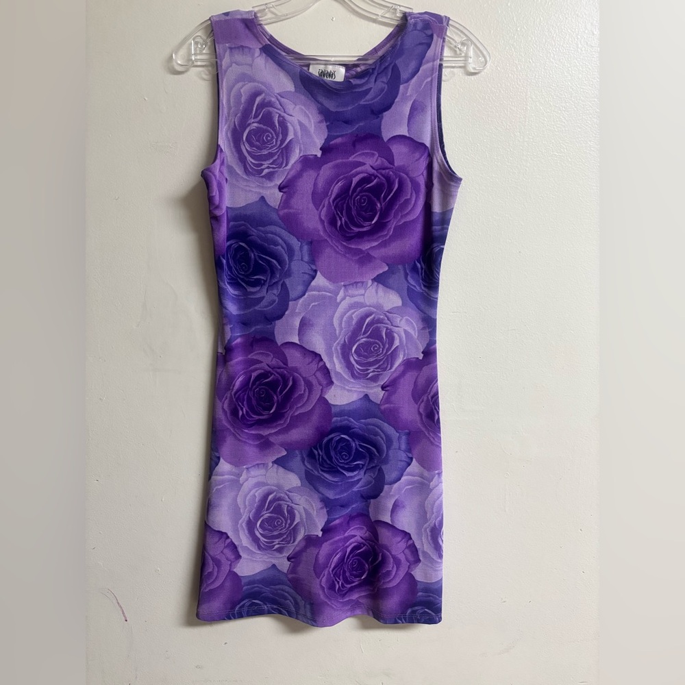 Elegant Purple Floral‎ Dress - Picture 5 of 6